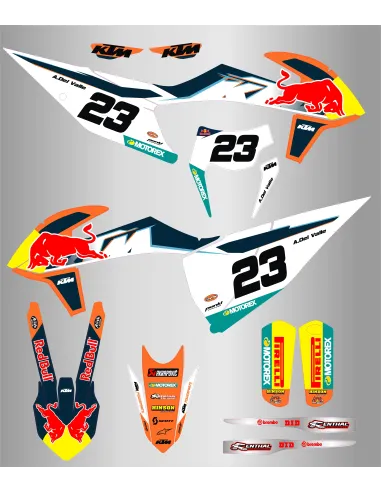Kit de Adhesivos Ktm Exc/Exc-f 125-500 20-23 Racing.