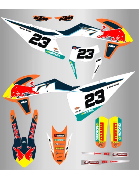 Kit de Adhesivos Ktm Exc/Exc-f 125-500 20-23 Racing.