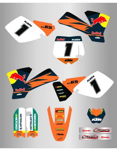 Kit de Adhesivos Ktm sx 65 02-08.