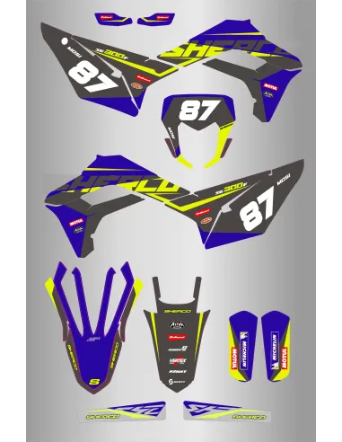 Kit de Adhesivos Sherco Se/Sef 125-500 2024 Amarillo Flúor.