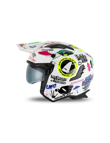 Casco Ufo Jet Sheratan Blanco.