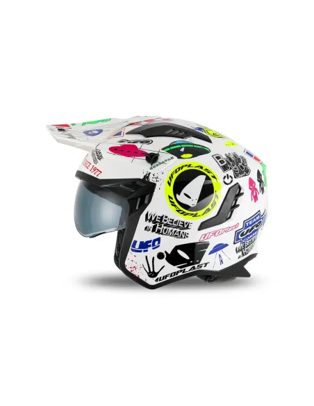 Casco Ufo Jet Sheratan Blanco.
