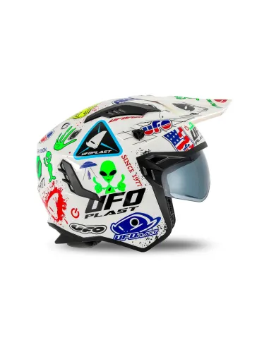 Casco Ufo Jet Sheratan Blanco.