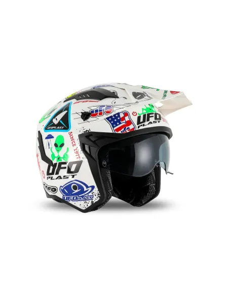 Casco Ufo Jet Sheratan Blanco.