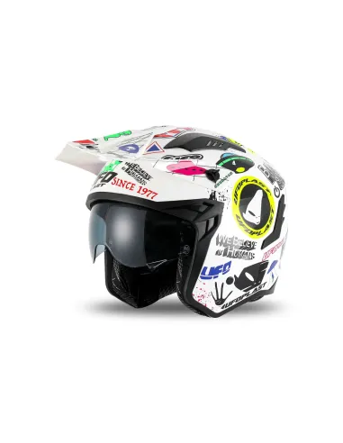 Casco Ufo Jet Sheratan Blanco.
