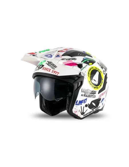 Casco Ufo Jet Sheratan Blanco.
