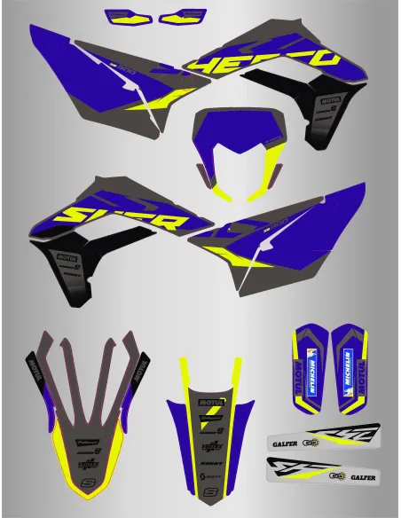 Kit de Adhesivos Sherco Se/Sef 125-500 2024 Amarillo Flúor.