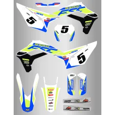 Kit de Adhesivos Sherco Se/Sef 125-500 18-23 Amarillo Flúor.