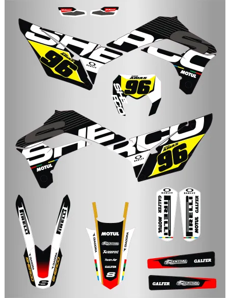 Kit de Adhesivos Sherco Se/Sef 125-500 18-23 Negro.