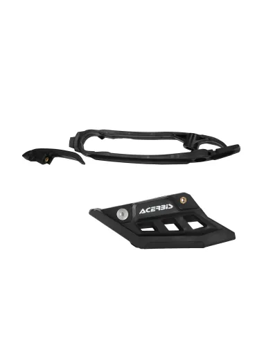 Guía + Patín de Cadena Acerbis Ktm Sx/Exc 125-500 24-27/Husqvarna Te/Fe 125-501 24-27/Gas Gas Ec/Mc 125-500 24-27 Negro.