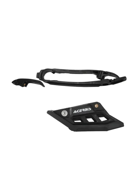 Guía + Patín de Cadena Acerbis Ktm Sx/Exc 125-500 24-27/Husqvarna Te/Fe 125-501 24-27/Gas Gas Ec/Mc 125-500 24-27 Negro.