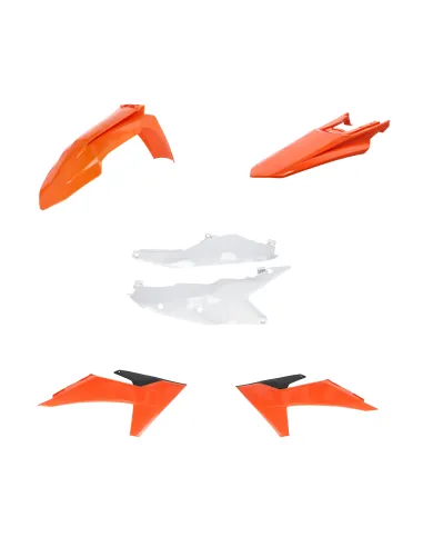 Kit de Plásticos Acerbis Ktm Exc/Exc-f 125-500 24-25 Blanco/Naranja.