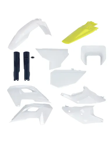 Kit Completo Plásticos Acerbis Husqvarna Te/Fe 24-25 Amarillo/Blanco.
