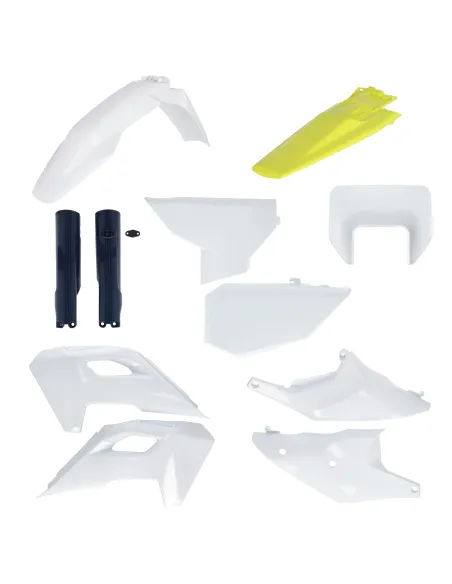 Kit Completo Plásticos Acerbis Husqvarna Te/Fe 24-25 Amarillo/Blanco.