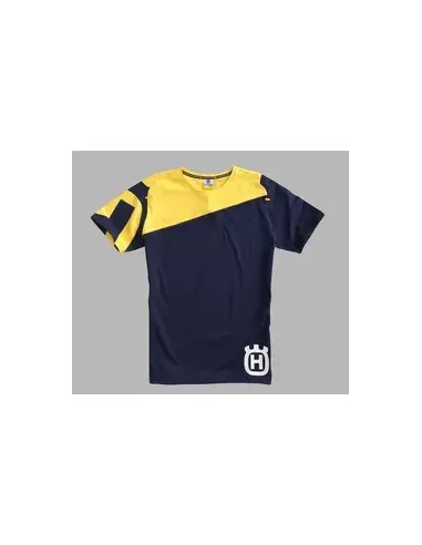 Camiseta Hombre Husqvarna Inventor Amarillo/Azul.