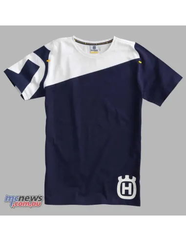 Camiseta Hombre Husqvarna Inventor Blanco/Azul.