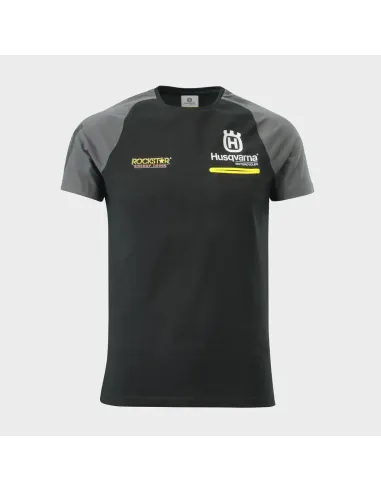 Camiseta Hombre Husqvarna Rockstar Negro.