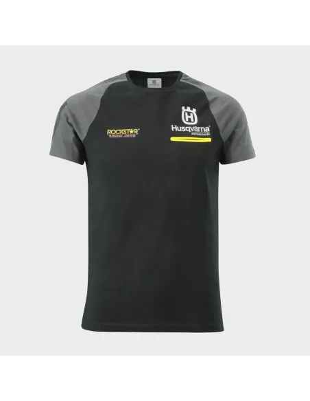 Camiseta Hombre Husqvarna Rockstar Negro.