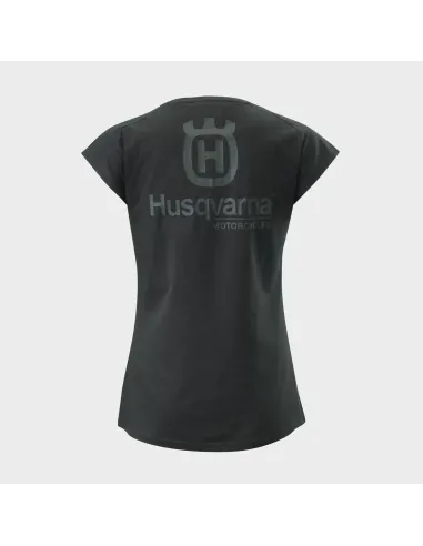Camiseta Mujer Husqvarna Rockstar Negro.