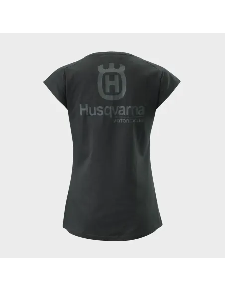 Camiseta Mujer Husqvarna Rockstar Negro.