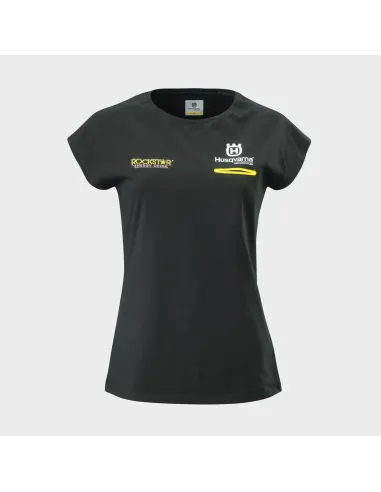 Camiseta Mujer Husqvarna Rockstar Negro.