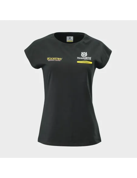 Camiseta Mujer Husqvarna Rockstar Negro.