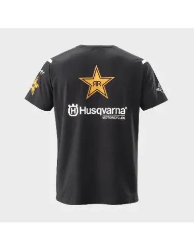 Camiseta Hombre Husqvarna Rockstar Negro.