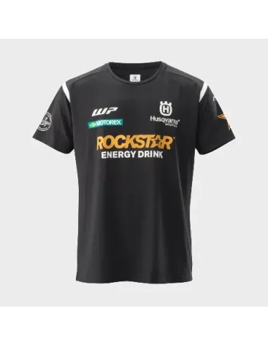 Camiseta Hombre Husqvarna Rockstar Negro.