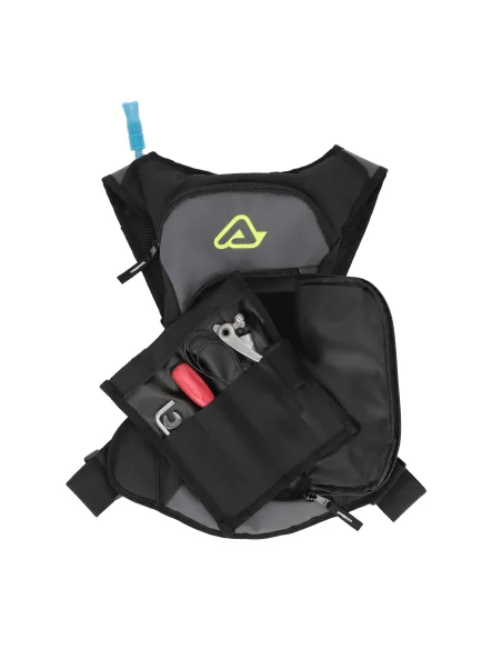 Mochila Hidratante Acerbis Logo Gris/Amarillo Flúor.