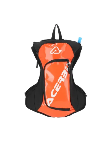 Mochila Hidratante Acerbis Logo Gris/Naranja Flúor.