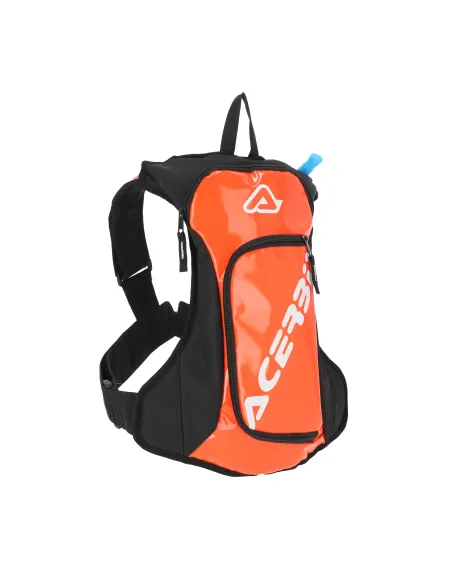 Mochila Hidratante Acerbis Logo Gris/Naranja Flúor.