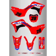 Kit de Adhesivos Honda Crf 110 19-24 Rojo.