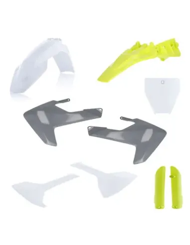 Kit Completo Plásticos Acerbis Husqvarna Tc 85 18-24 Blanco/Amarillo/Gris.