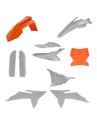 Kit Completo Plásticos Acerbis Ktm Sx 85 25-26 Naranja/Gris.