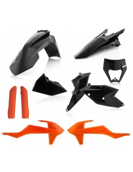 Kit Completo Plásticos Acerbis Ktm Exc/Excf 125-500 17-19 Negro/Naranja.