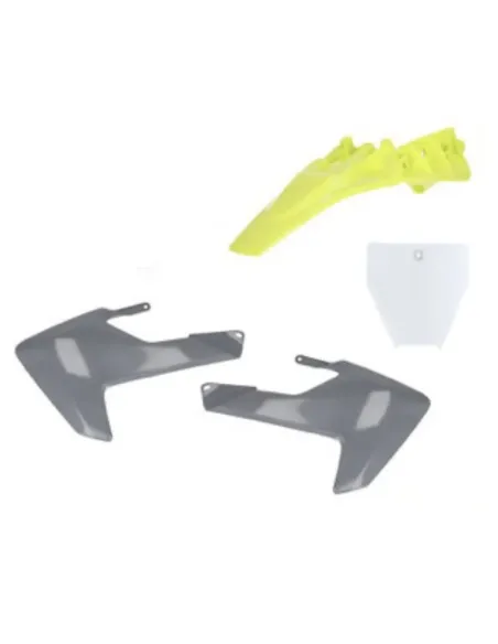 Kit 3 Piezas Plásticos Acerbis Husqvarna Tc 85 18-24 Blanco/Amarillo/Gris.