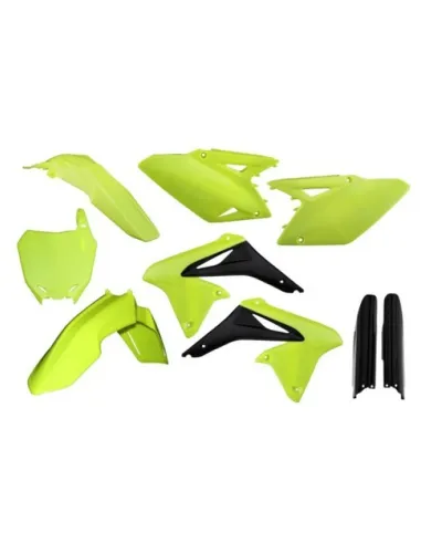 Kit Completo Plásticos Acerbis Suzuki Rmz 450 08-17 Amarillo Flúor/Negro.