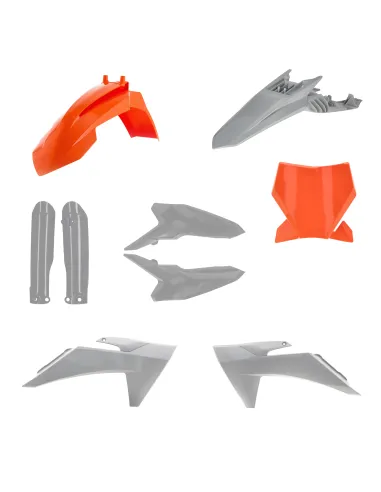Kit Completo Plásticos Acerbis Ktm Sx 65 24-26 Gris/Naranja.