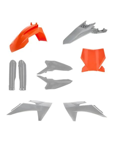 Kit Completo Plásticos Acerbis Ktm Sx 65 24-26 Gris/Naranja.
