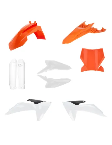 Kit Completo Plásticos Acerbis Ktm Sx 65 24-26 Naranja/Blanco.
