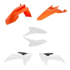 Kit Plásticos Acerbis Ktm Sx 65 24-26 Naranja/Blanco.