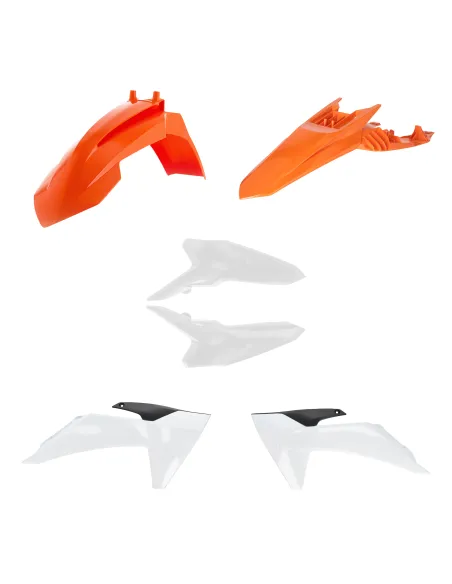 Kit Plásticos Acerbis Ktm Sx 65 24-26 Naranja/Blanco.