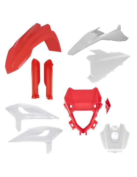 Kit Completo Plásticos Acerbis Beta rr 125-480 25-26 Rojo/Blanco.