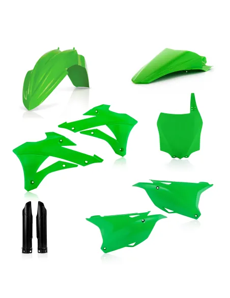 Kit Completo Plásticos Acerbis Kawasaki Kx 85 14-21 Verde/Negro.