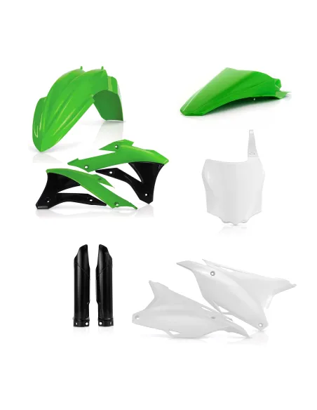 Kit Completo Plásticos Acerbis Kawasaki Kx 85 14-21 Verde/Negro.