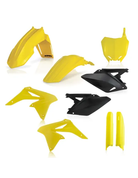 Kit Completo Plásticos Acerbis Suzuki Rmz 250 10-18 Amarillo/Negro.