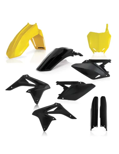 Kit Completo Plásticos Acerbis Suzuki Rmz 250 10-18 Amarillo/Negro.