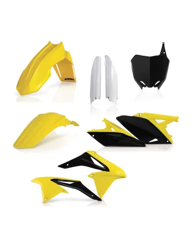 Kit Completo Plásticos Acerbis Suzuki Rmz 250 10-18 Amarillo/Negro.