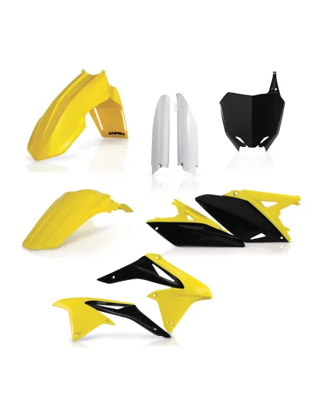 Kit Completo Plásticos Acerbis Suzuki Rmz 250 10-18 Amarillo/Negro.