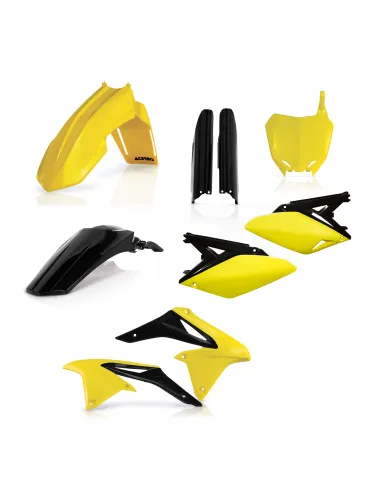 Kit Completo Plásticos Acerbis Suzuki Rmz 250 10-18 Amarillo/Negro.